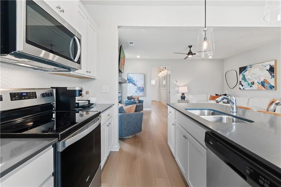 Furnished interior view inside a new home in Enclave at Evergreen, Fairburn (Image 15).