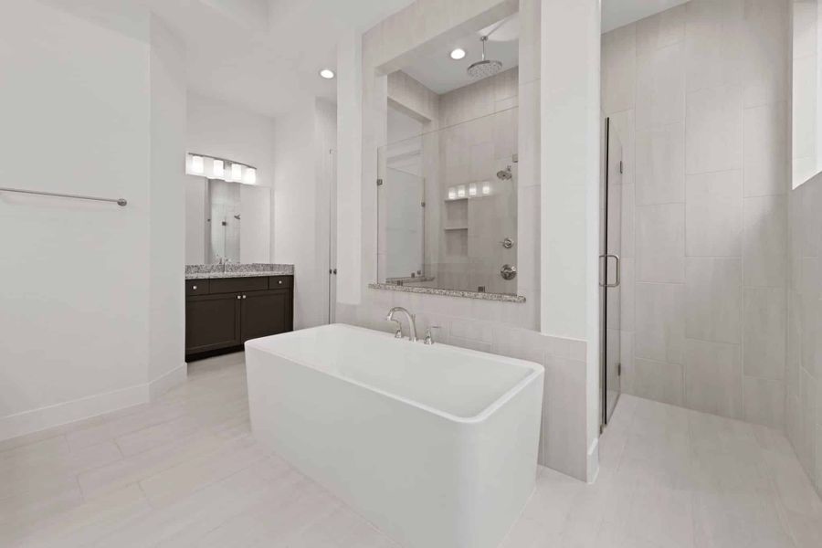 Representative furnished interior of a home built from the Rivers 60′ Lot by Chesmar Homes in Fulshear Lakes, Fulshear (Image 10).