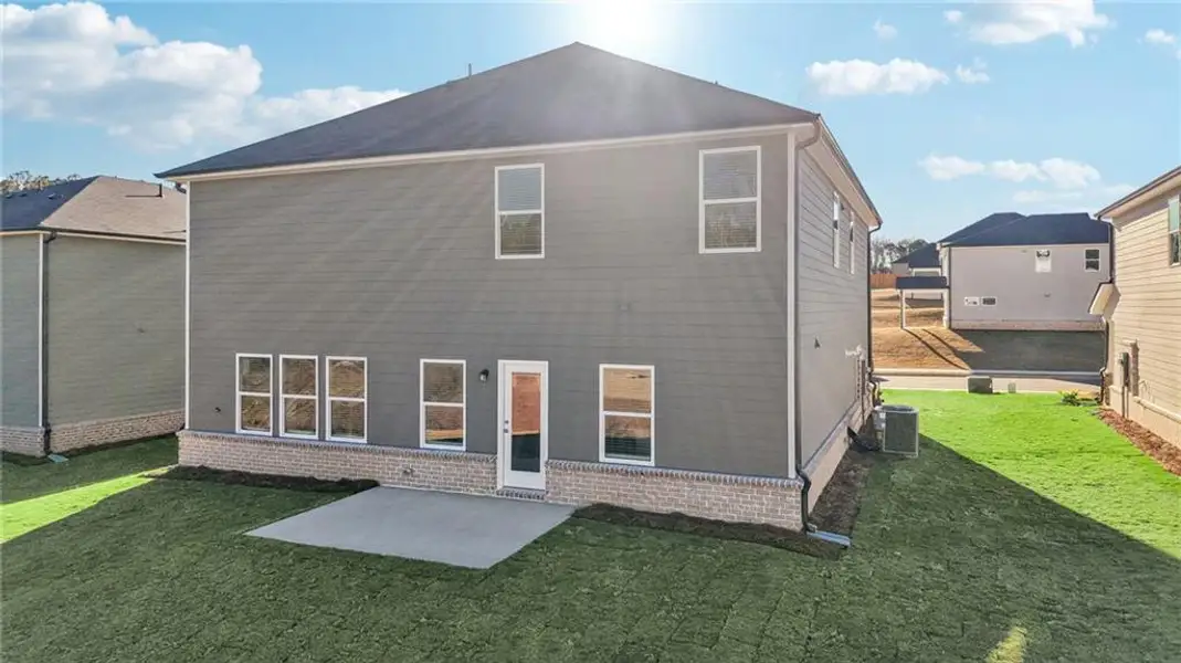 Exterior details and patio area of a home in Parkside at Grayson, Grayson (Image 3).