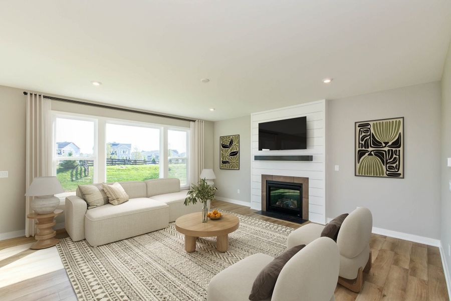 Representative furnished interior of a home built from the Grayson by Fischer Homes in Governor’s Preserve, Canton (Image 7).