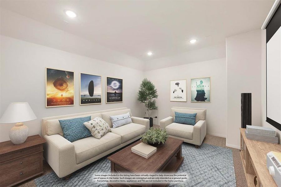 Furnished interior view inside a new home in Bear Creek Classic 50, Lavon (Image 7).