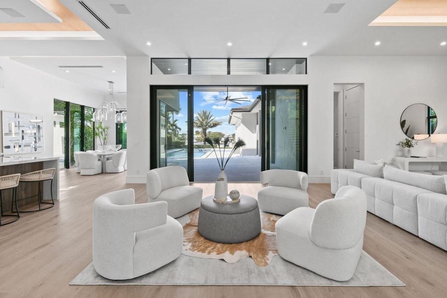 Furnished interior view inside a new home in , North Palm Beach (Image 39).