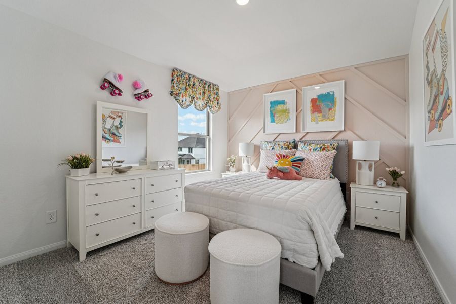 Bluestem Model Home - Matagorda - Secondary Bedroom Up