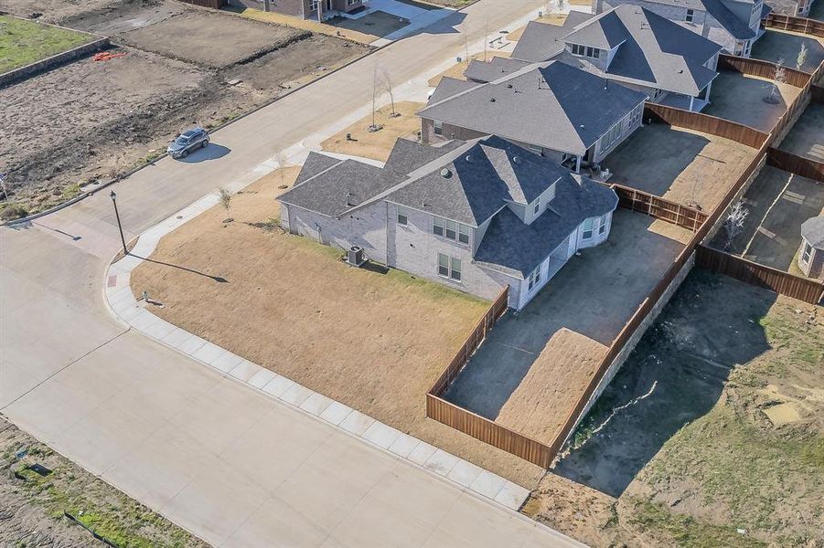 Birds eye view of property