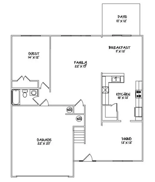 2D floor plan layout of this home in , Edgefield, SC (Image 3).