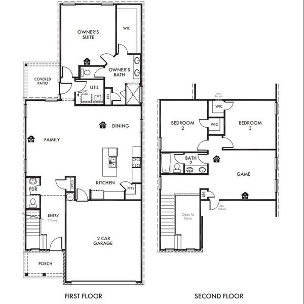 2D floor plan layout of this home in Bryant Farms, Melissa, TX (Image 2). 2D floor plan layout of this home in Bryant Farms, Melissa, TX (Image 2).