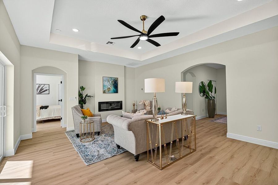 Furnished interior view inside a new home in , Vero Beach (Image 18). Furnished interior view inside a new home in , Vero Beach (Image 18).