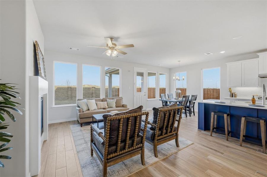 Furnished interior view inside a new home in Morningstar, Aledo (Image 5). Furnished interior view inside a new home in Morningstar, Aledo (Image 5).