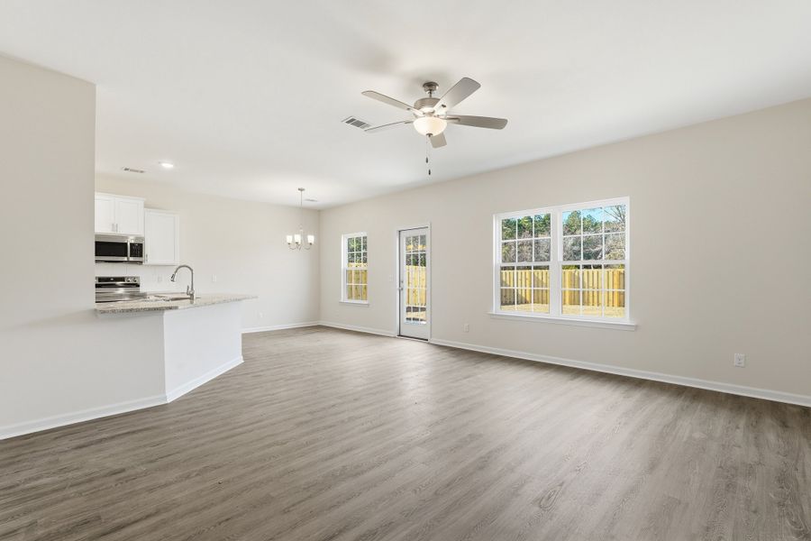 Representative unfurnished interior of a home built from the The Stacy by RTS Homes in Grand Reserve, Hinesville (Image 16). Representative unfurnished interior of a home built from the The Stacy by RTS Homes in Grand Reserve, Hinesville (Image 16).