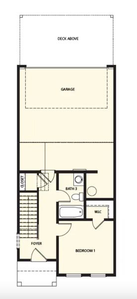2D floor plan layout of this home in Towns at Enclave, Lawrenceville, GA (Image 4).