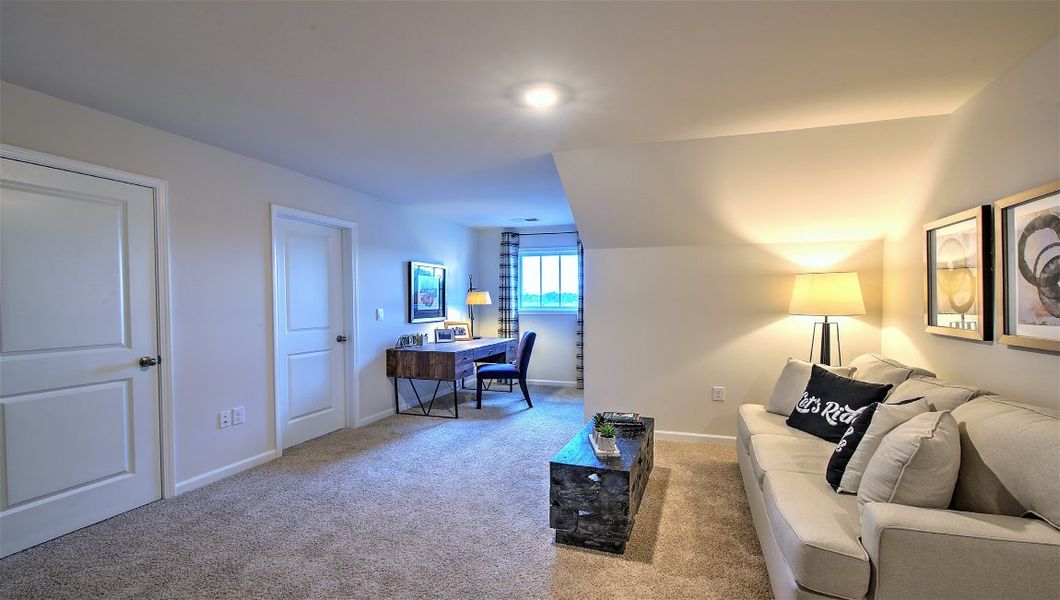 Furnished interior view inside a new home in Reserve at Tap Root Farms, Fletcher (Image 52). Furnished interior view inside a new home in Reserve at Tap Root Farms, Fletcher (Image 52).