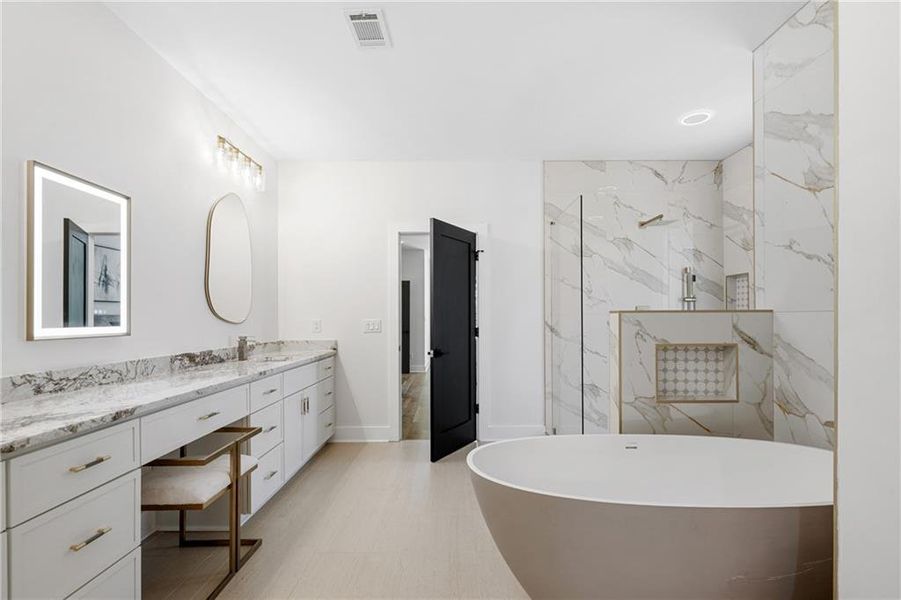 Furnished interior view inside a new home in , Atlanta (Image 31).