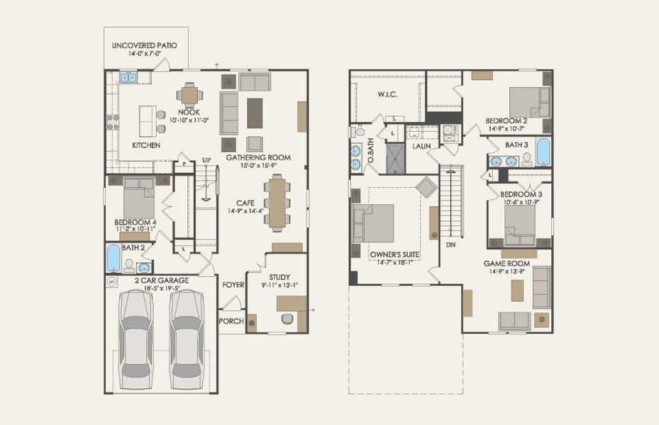 2D floor plan layout of this home in Arbordale, Forney, TX (Image 4). 2D floor plan layout of this home in Arbordale, Forney, TX (Image 4).