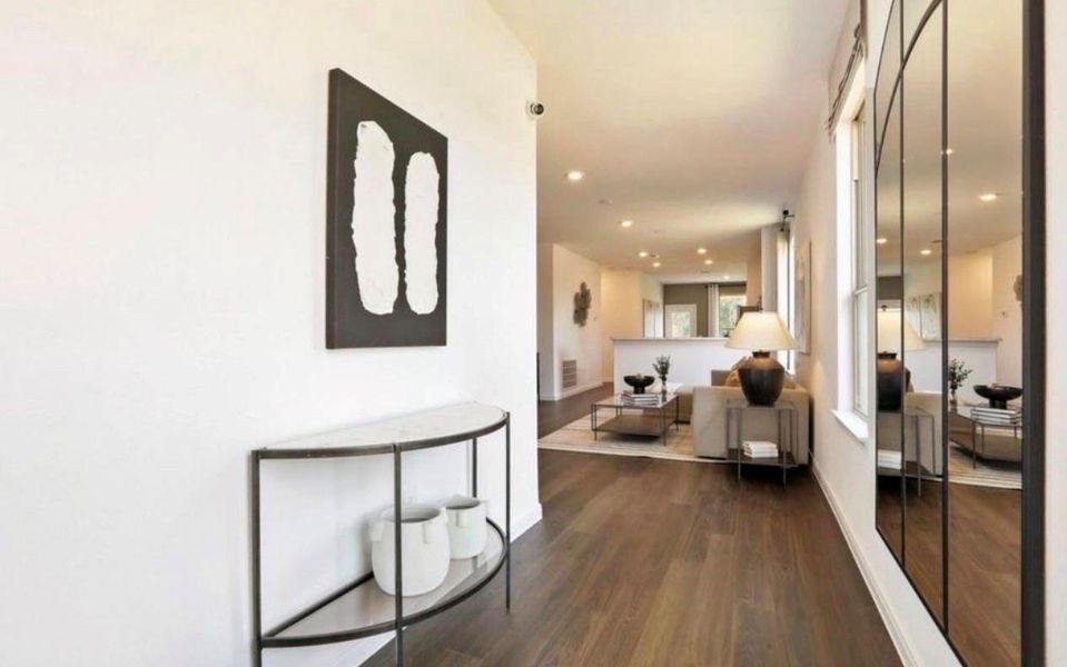 Furnished interior view inside a new home in The Pines At Seven Coves, Conroe (Image 6). Furnished interior view inside a new home in The Pines At Seven Coves, Conroe (Image 6).