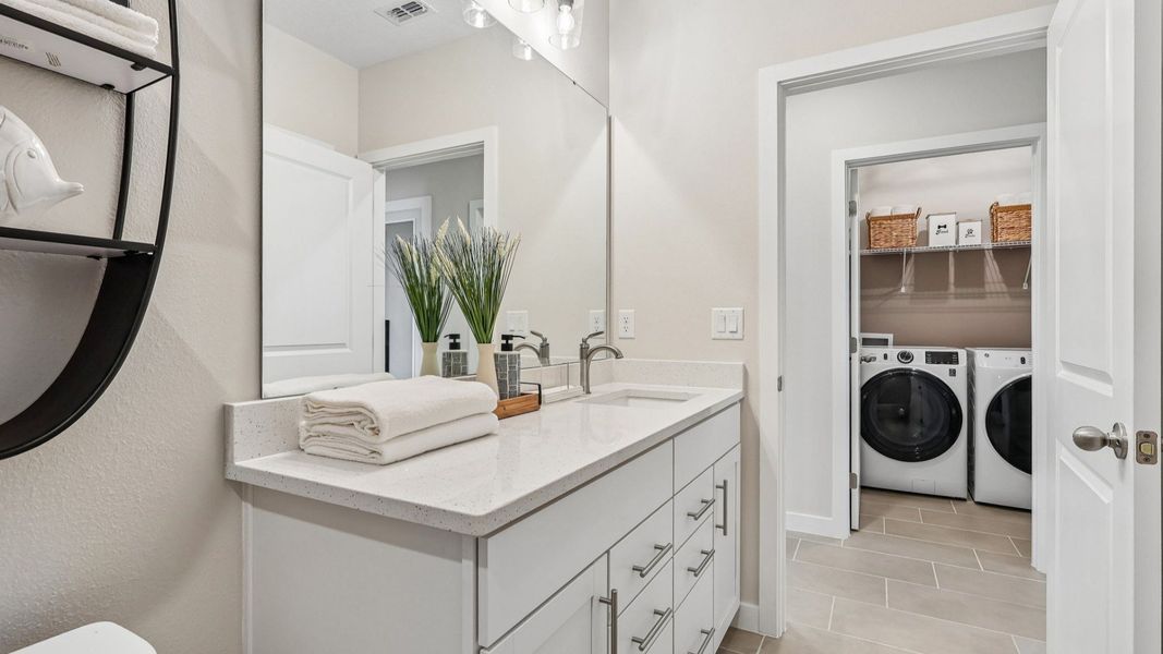 Representative furnished interior of a home built from the Flagler by DRB Homes in Liberty Trace, Haines City (Image 29).