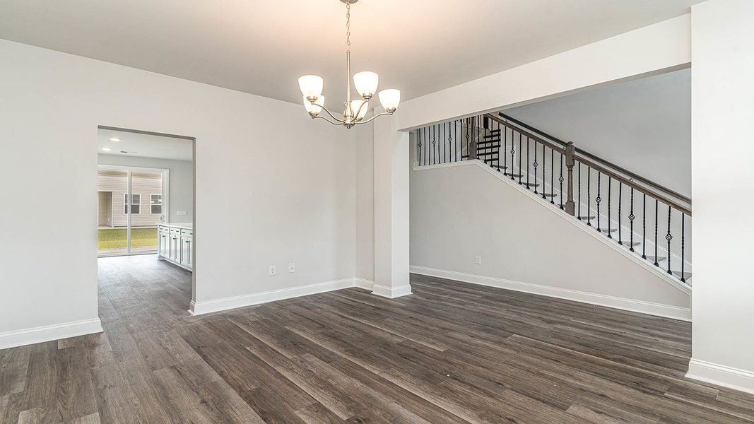 Representative unfurnished interior of a home built from the FORRESTER by D.R. Horton in Haven View, Murrells Inlet (Image 14).