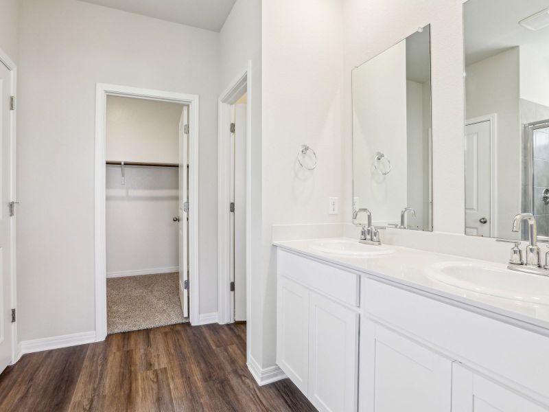 Furnished interior view inside a new home in Turner's Crossing - Reserve Collection, Buda (Image 3).