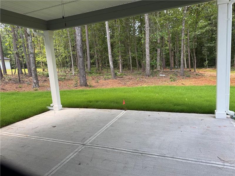 Exterior details and patio area of a home in The Fields of Walnut Creek, Pendergrass (Image 21). Exterior details and patio area of a home in The Fields of Walnut Creek, Pendergrass (Image 21).