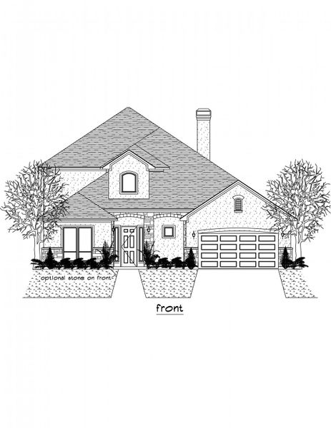 Representative rendering of the exterior for the The Addison by Whitestone Custom Homes (Image 5).