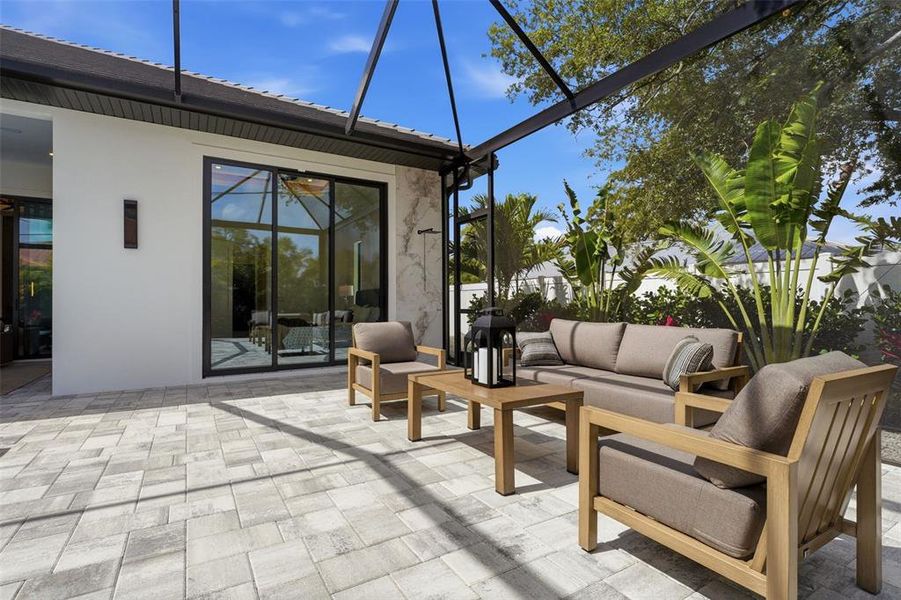 Exterior details and patio area of a home in , Sarasota (Image 3).
