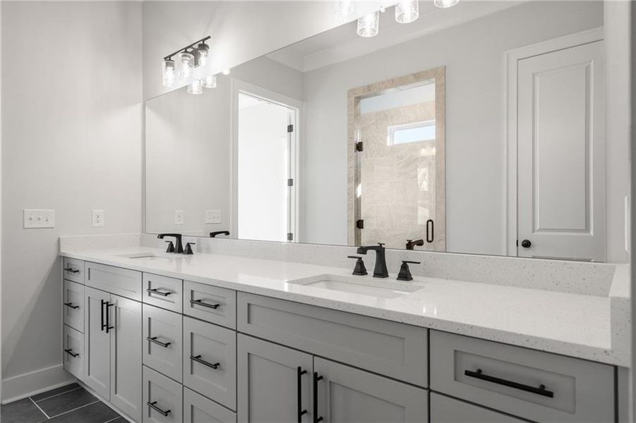 Furnished interior view inside a new home in Yellowstone Farms, Cumming (Image 6).