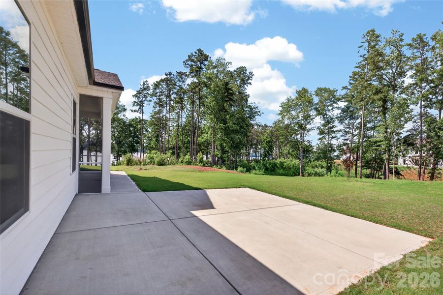 Exterior details and patio area of a home in Edgewater Lakeview On Your Lot, Lancaster (Image 4).