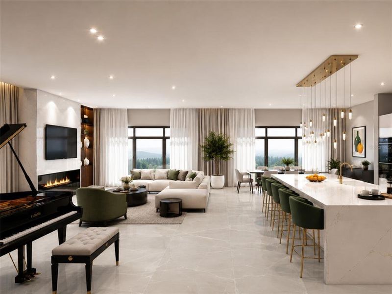 Furnished interior view inside a new home in , Orlando (Image 8).
