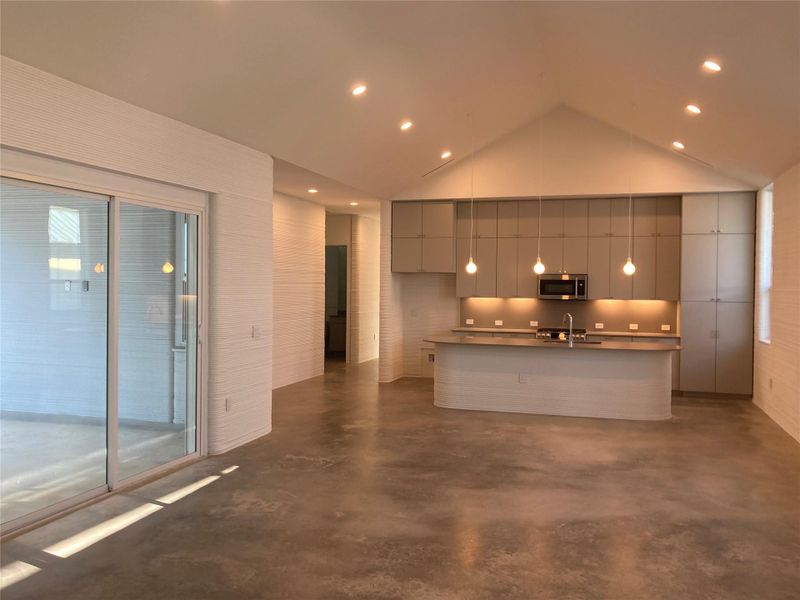 Furnished interior view inside a new home in Wolf Ranch: Genesis Collection, Georgetown (Image 4). Furnished interior view inside a new home in Wolf Ranch: Genesis Collection, Georgetown (Image 4).