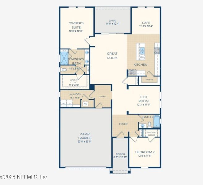 2D floor plan layout of this home in , Palm Coast, FL (Image 5). 2D floor plan layout of this home in , Palm Coast, FL (Image 5).