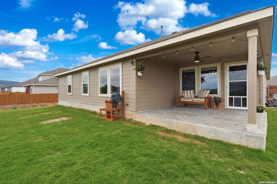 Exterior details and patio area of a home in Copper Canyon, Bulverde (Image 30).