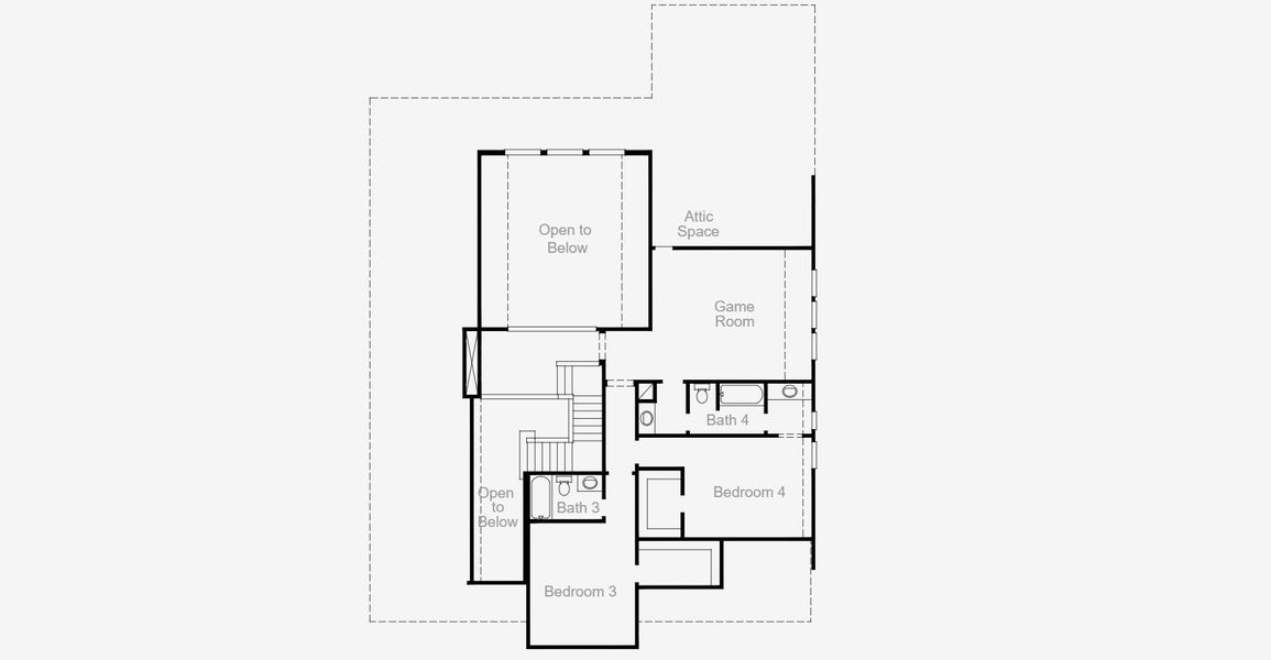 2D floor plan layout of this home in Lariat, Liberty Hill, TX (Image 19).