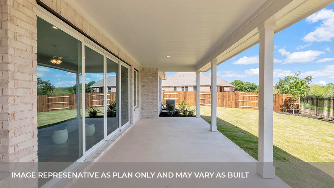 Exterior details and patio area of a home in Rosenbusch Ranch, Leander (Image 4).