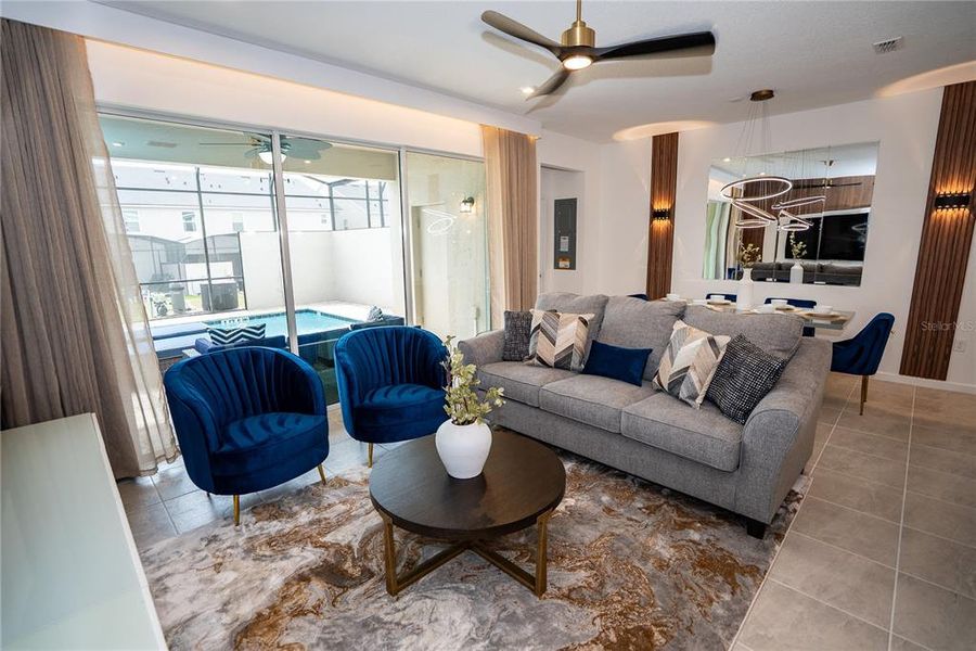 Furnished interior view inside a new home in , Kissimmee (Image 22).