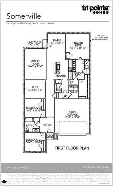 2D floor plan layout of this home in Mason Woods, Cypress, TX (Image 4).