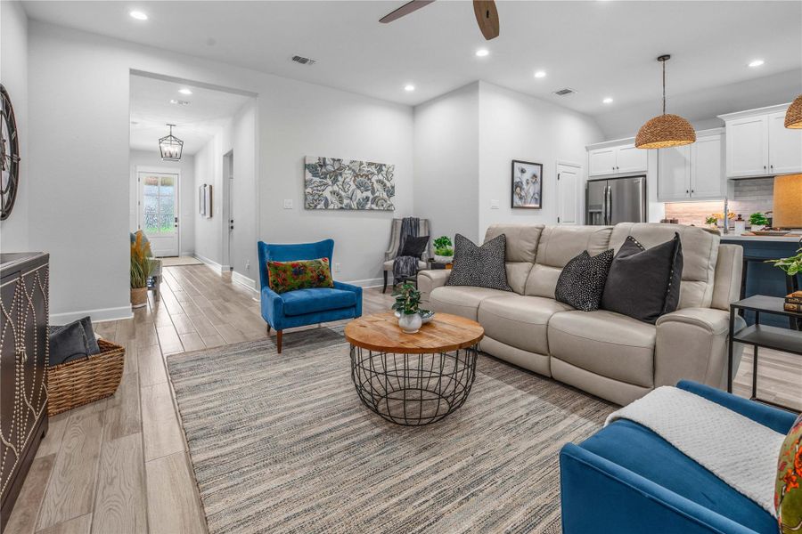 Furnished interior view inside a new home in , College Station (Image 29). Furnished interior view inside a new home in , College Station (Image 29).
