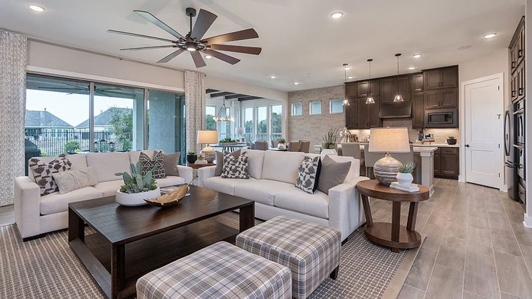 Representative furnished interior of a home built from the Calabash by Taylor Morrison in Easton Park 60s, Austin (Image 9).