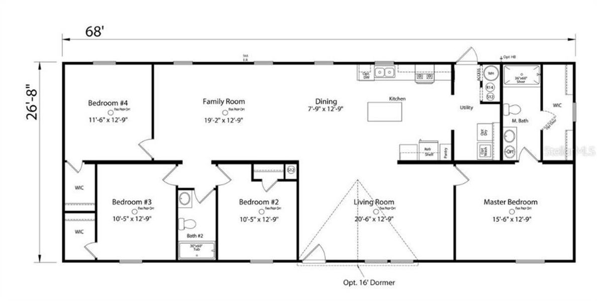 2D floor plan layout of this home in , Punta Gorda, FL (Image 3).