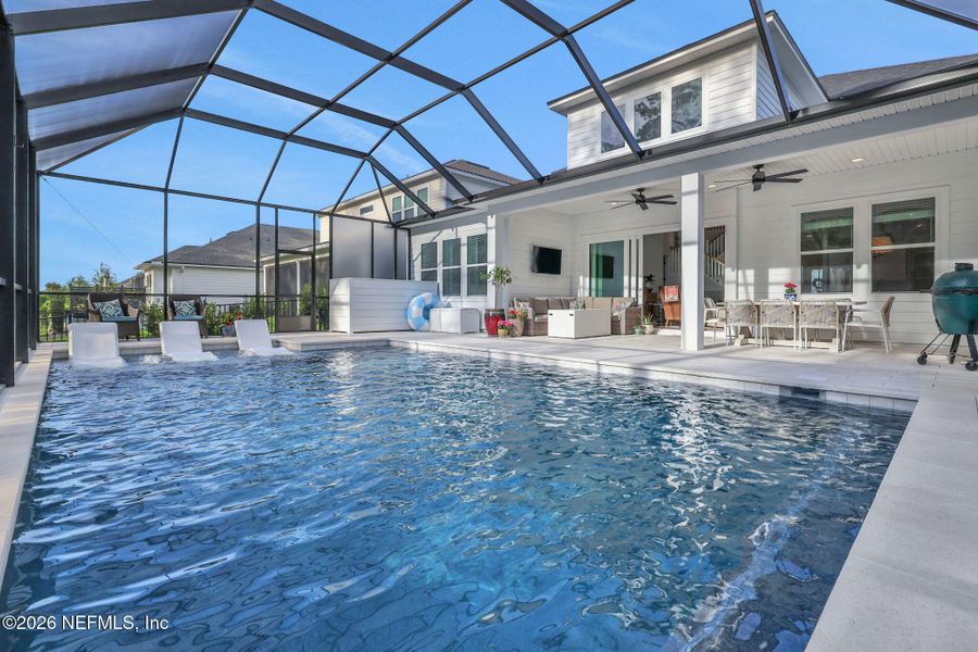 Exterior details and patio area of a home in Settler's Landing at Nocatee, Ponte Vedra (Image 36).