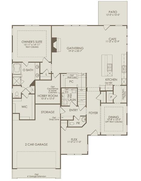 2D floor plan layout of this home in Silverwood, Cumming, GA (Image 3).