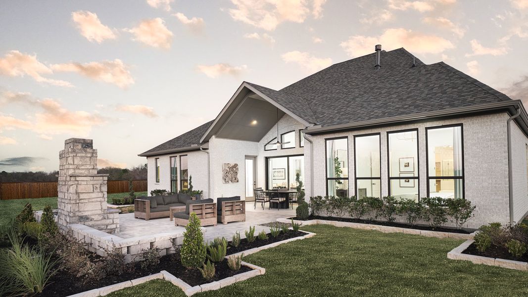 Representative exterior photo of a completed home built from the 3566W by Perry Homes in Somerset Park, Rockwall, TX (Image 24).
