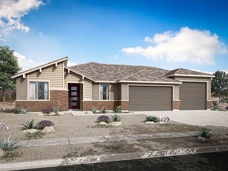 Representative exterior photo of a completed home built from the Violet by Mattamy Homes in White Tank Vistas, Waddell, AZ (Image 20).