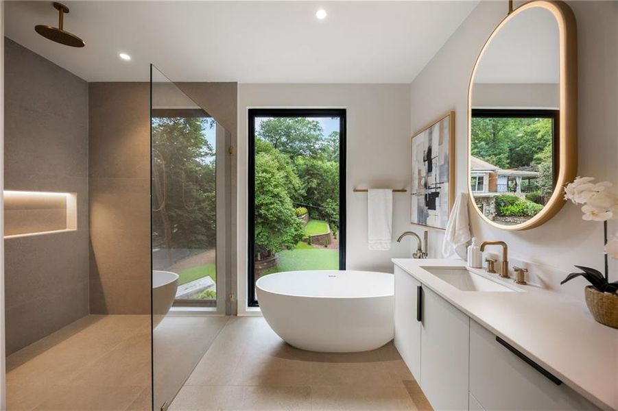 Furnished interior view inside a new home in , Atlanta (Image 57).
