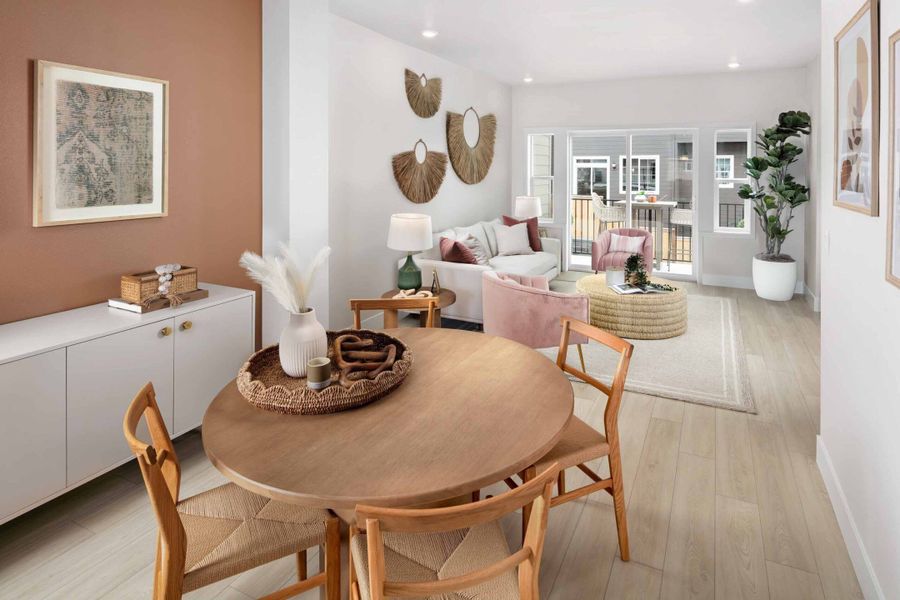 Representative furnished interior of a home built from the Hawthorne by Risewell Homes in Elevon, Lavon (Image 6).