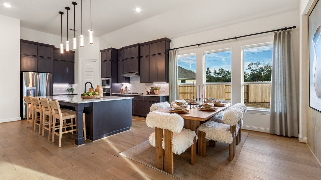 Representative furnished interior of a home built from the Villanova by DRB Homes in Creekhaven, Iowa Colony (Image 6).