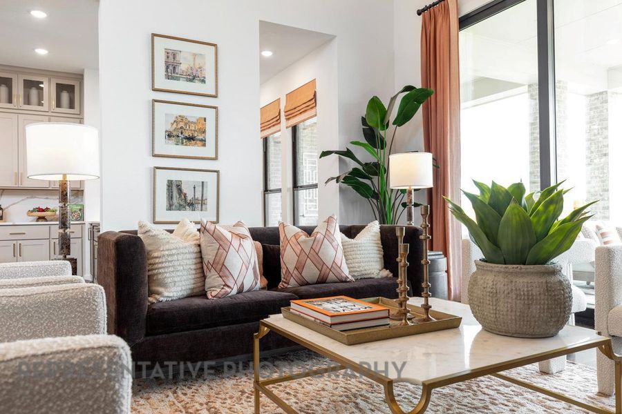 Furnished interior view inside a new home in Lariat: 70ft. lots, Liberty Hill (Image 16).