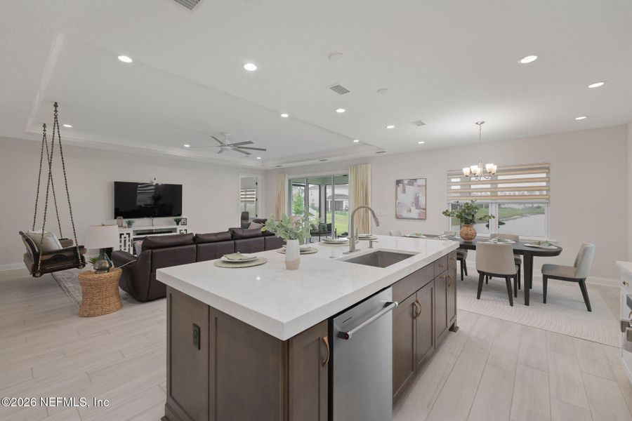 Furnished interior view inside a new home in , St. Augustine (Image 45).