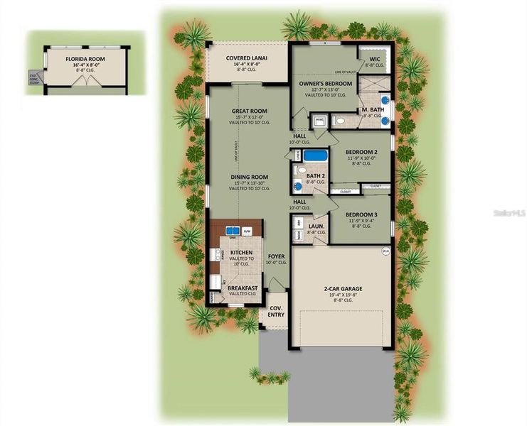 2D floor plan layout of this home in , Port Charlotte, FL (Image 3).