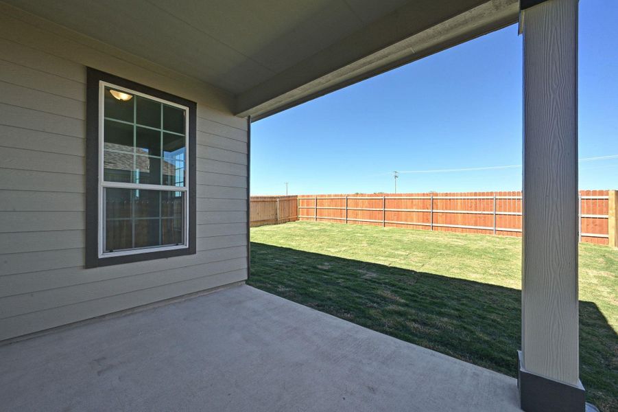 Exterior details and patio area of a home in Salerno - Heritage Collection, Round Rock (Image 16).