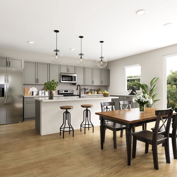 Representative furnished interior of a home built from the Vista by Taylor Morrison in Sugar Creek Alpine Collection, Loveland (Image 6).