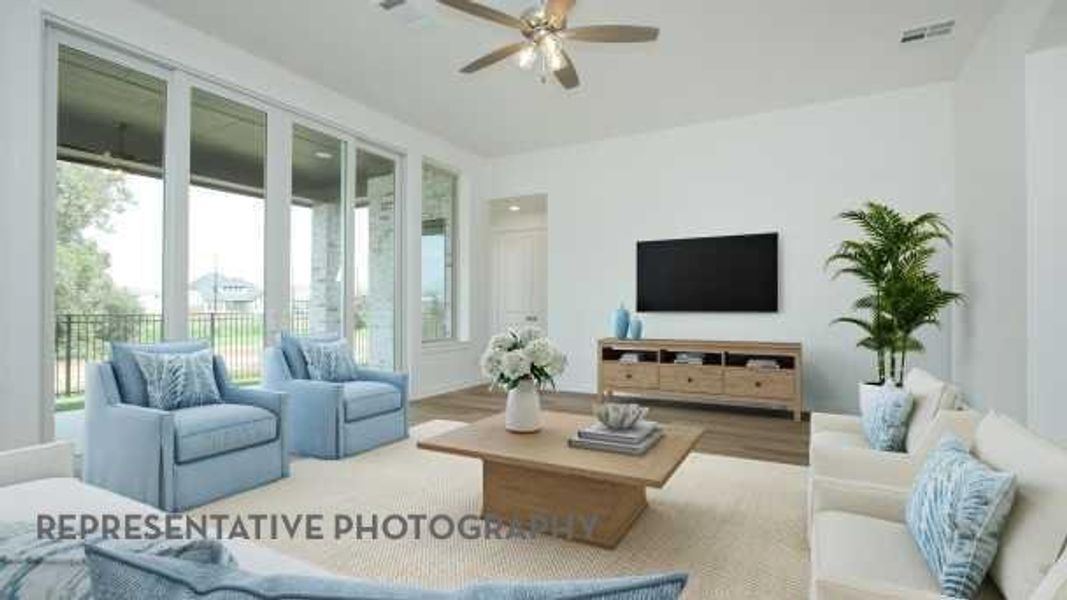 Furnished interior view inside a new home in Grand Central Park: 55ft. lots, Conroe (Image 4). Furnished interior view inside a new home in Grand Central Park: 55ft. lots, Conroe (Image 4).